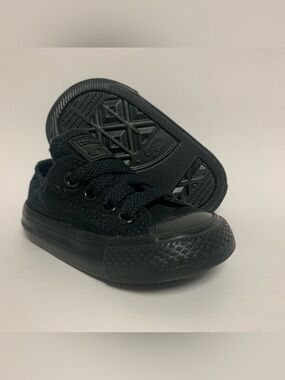 Converse All Star Black Canvas Low Top (714786F) Infant Toddler Size 3